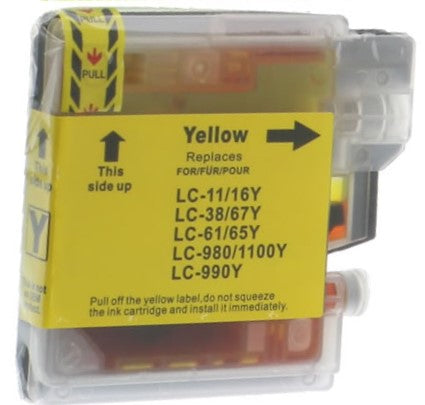 Brother LC61 Yellow Ink Cartridge Compatible