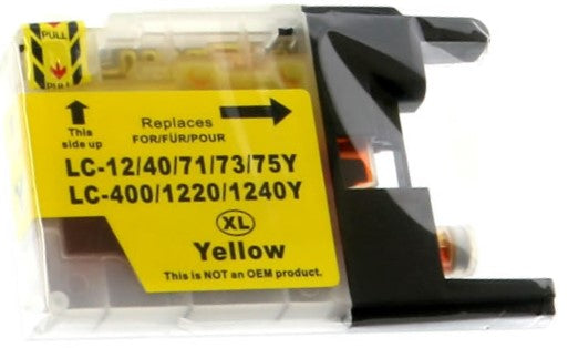 Brother LC71/LC75 Yellow Ink Cartridge Compatible